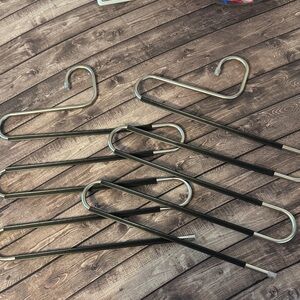 Set of Metal and Black pant Hangers